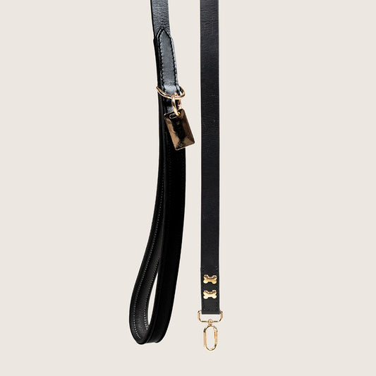 Bruni Boi City Boi Black Leather Dog Leash