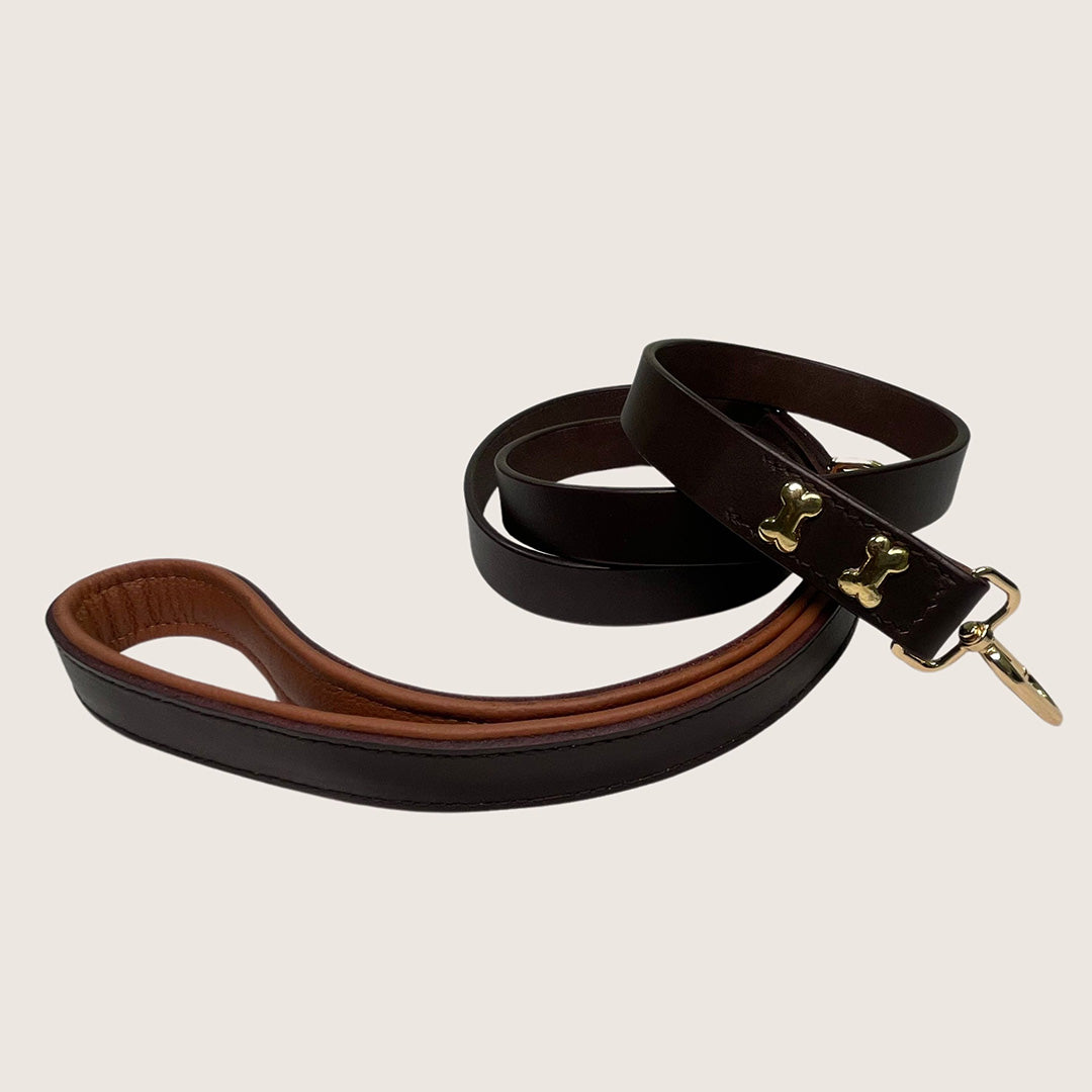 Bruni Boi City Boi Brown Leather Dog Leash