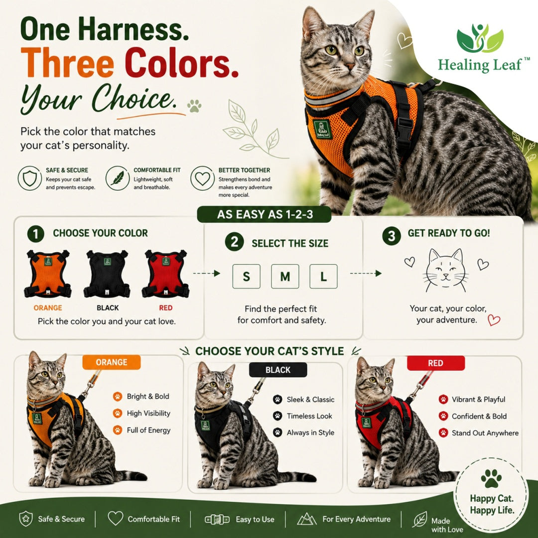 Healing Leaf Cat harness (Full body)