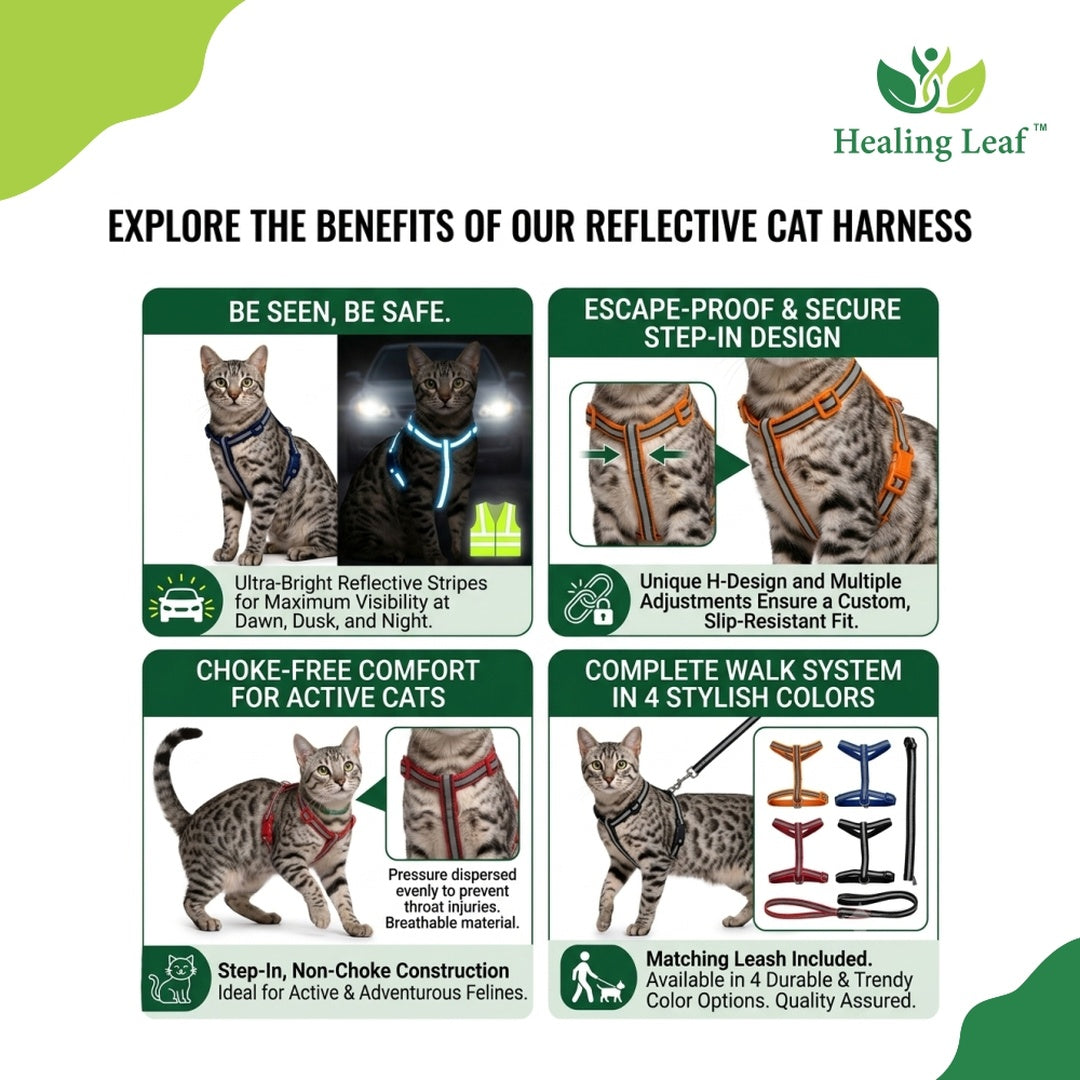 Healing Leaf Cat Harness (single strap)
