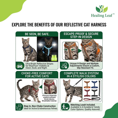Healing Leaf Cat Harness (single strap)
