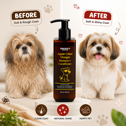 Chelsea's Body Care Apple Cider Vinegar Shampoo + Conditioner for Dogs & Cats