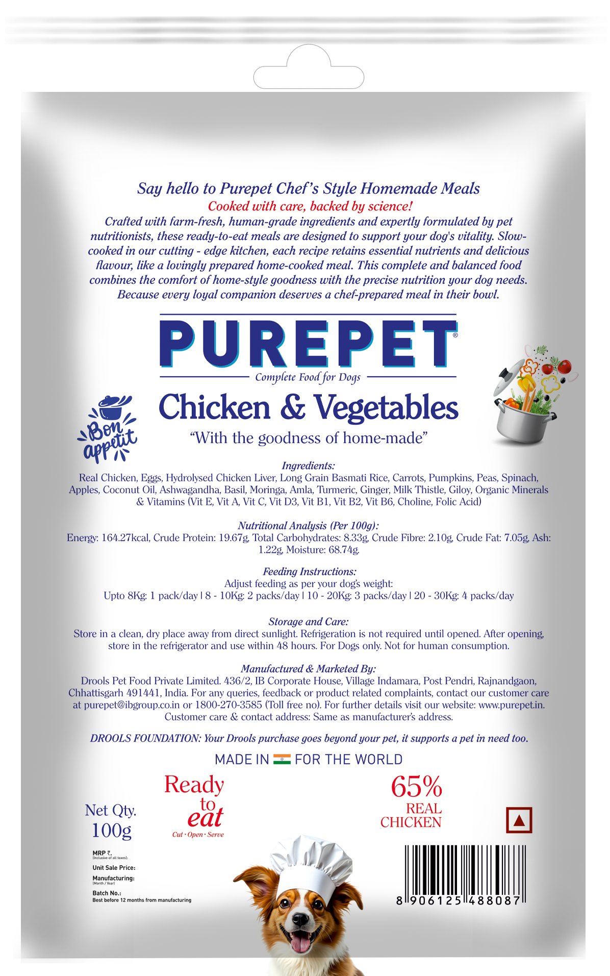 Purepet Fresh Wet Dog Food Day Meal Pack of 7 Biryanis