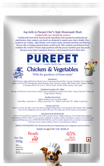 Purepet Fresh Wet Dog Food Day Meal Pack of 7 Biryanis