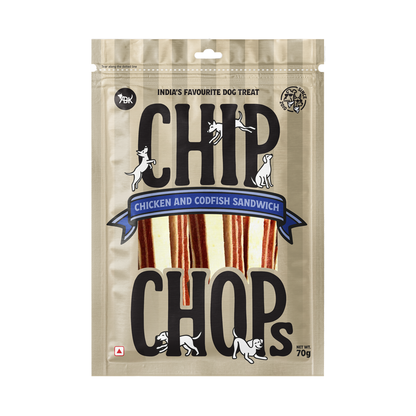 Chip Chops Chicken & Codfish Sandwich, 70 gm