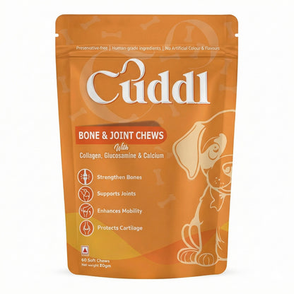 Cuddl Bone & Joint Chews for Dogs with Calcium