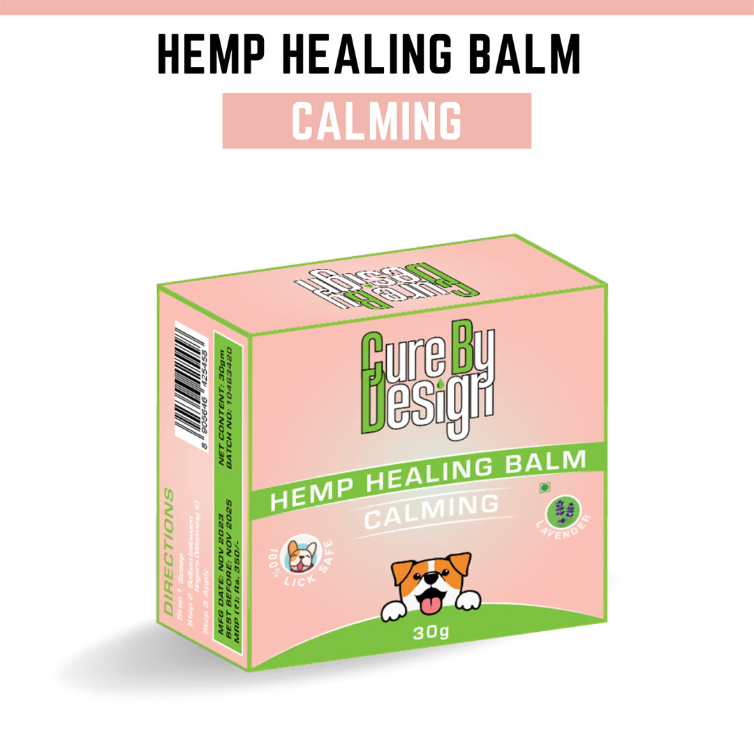 Cure By Design Hemp Healing Balm for Dogs & Cats | Calming | 30gm