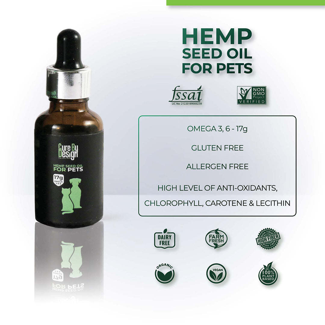Cure By Design Hemp Seed Oil for Dogs & Cats | 30ml