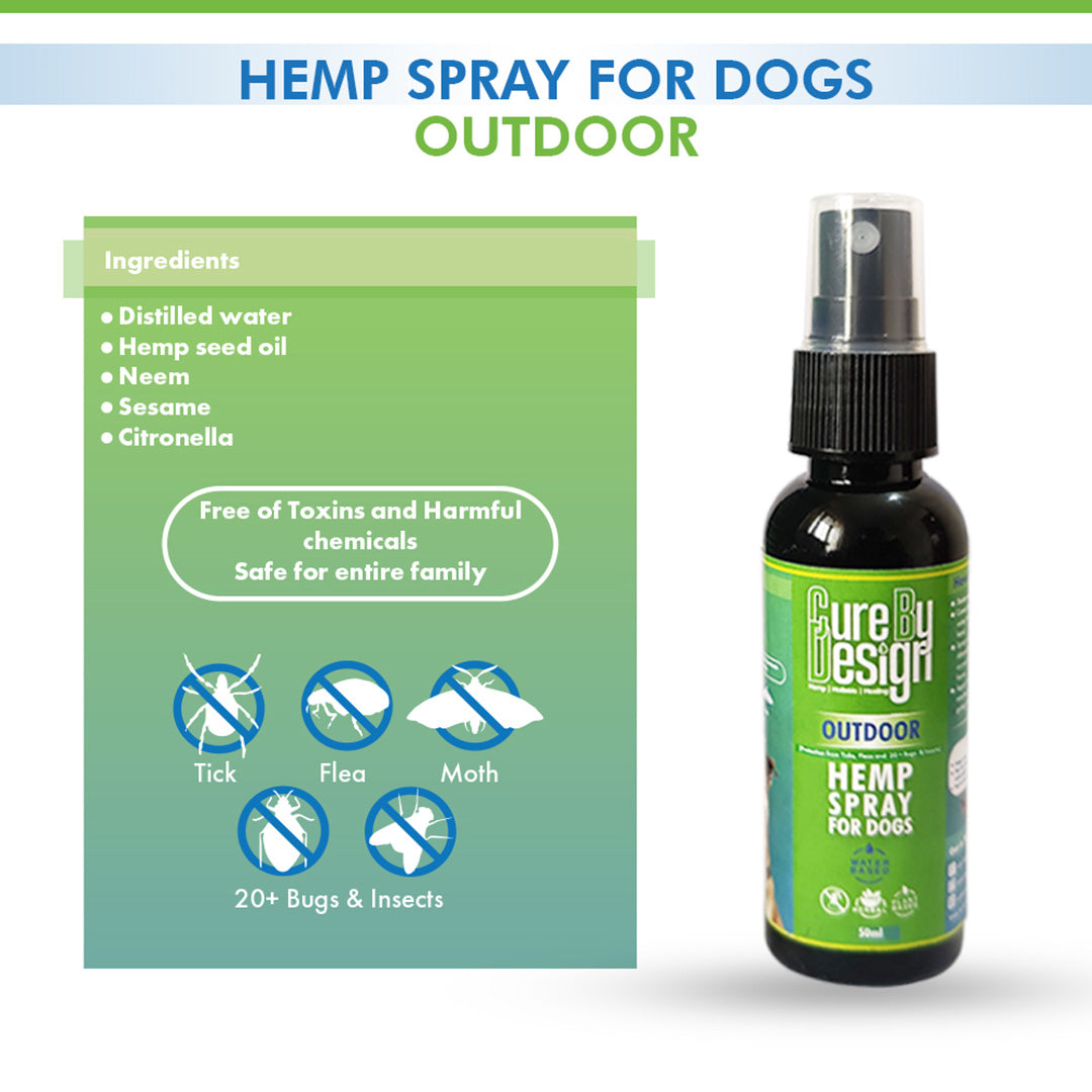 Cure By Design Hemp Spray for Dogs | Outdoor