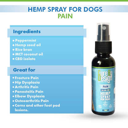 Cure By Design Hemp Spray for Dogs | Pain Relief