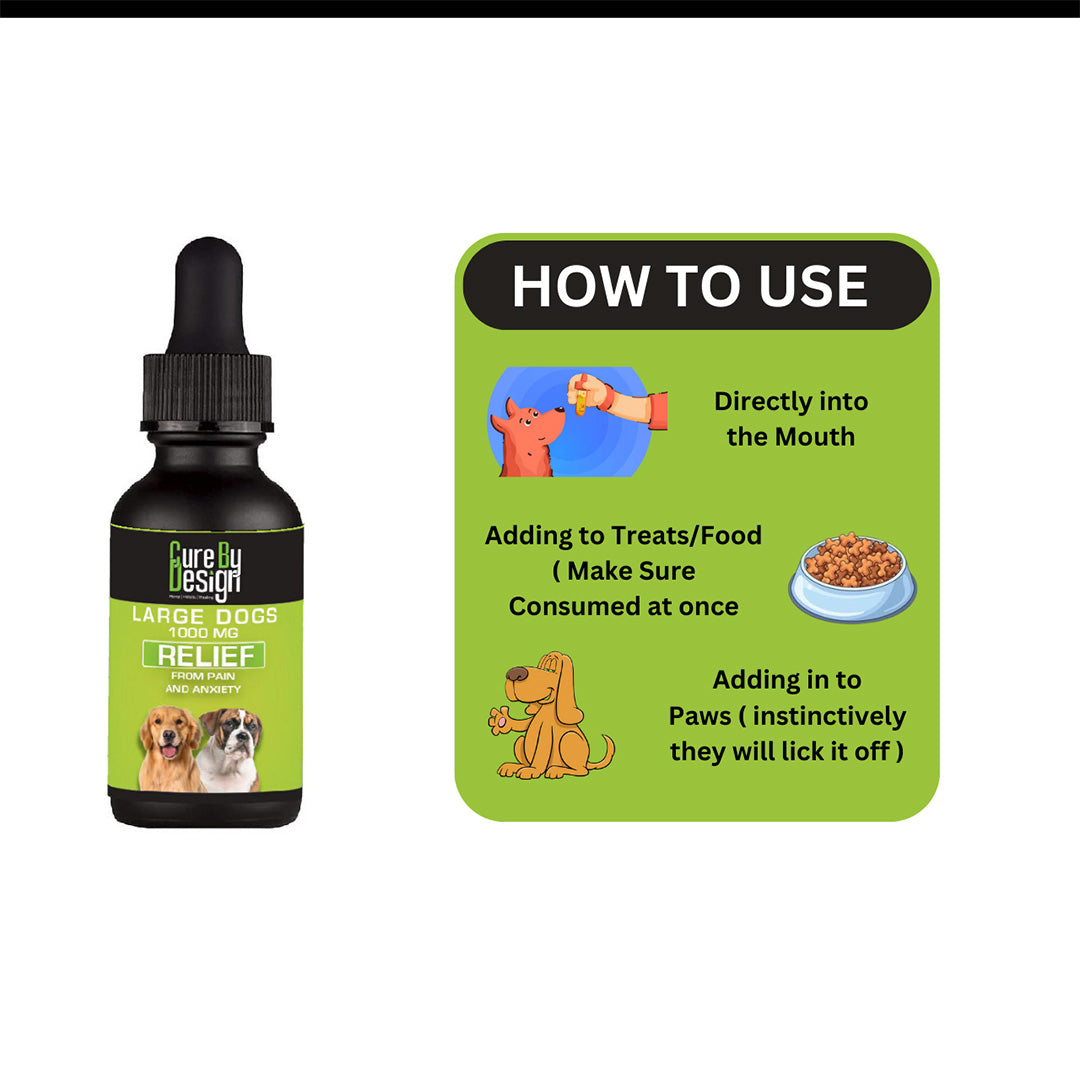 Cure By Design Relief for Dogs & Cats |  1000mg CBD 30ml