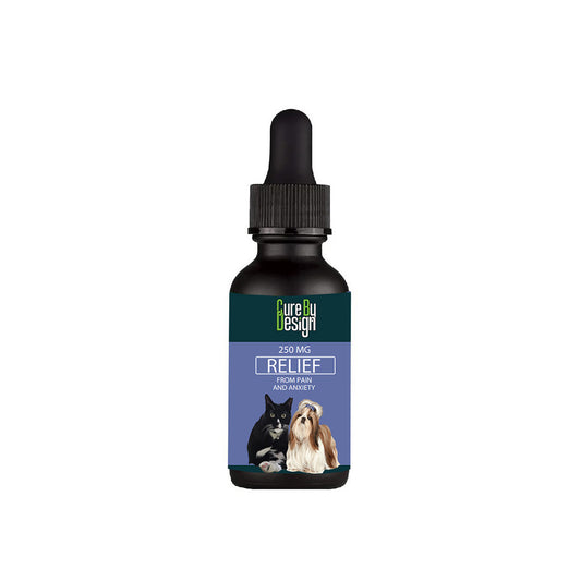 Cure By Design Relief for Dogs & Cats |  250mg CBD 30ml