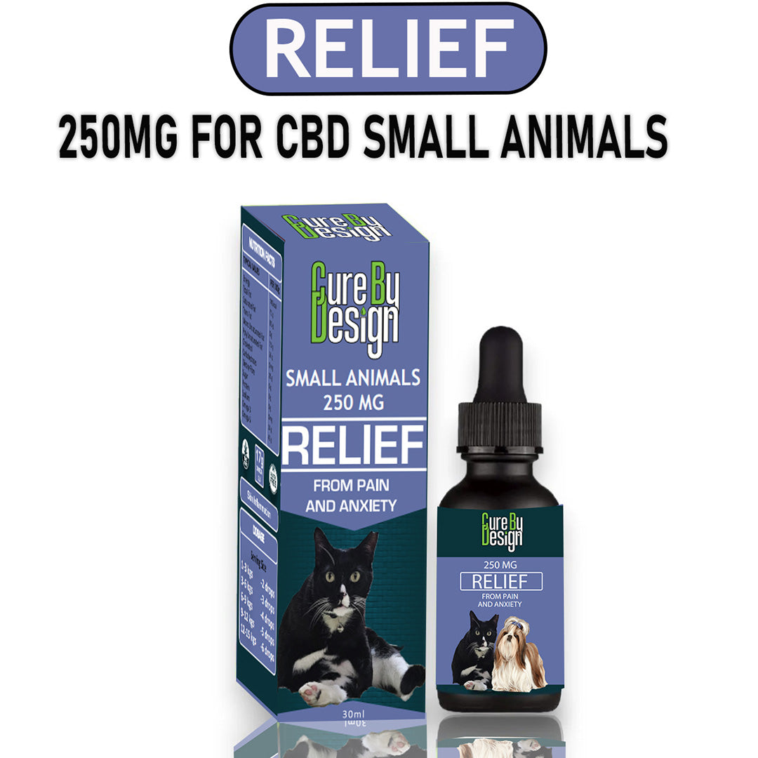 Cure By Design Relief for Dogs & Cats |  250mg CBD 30ml