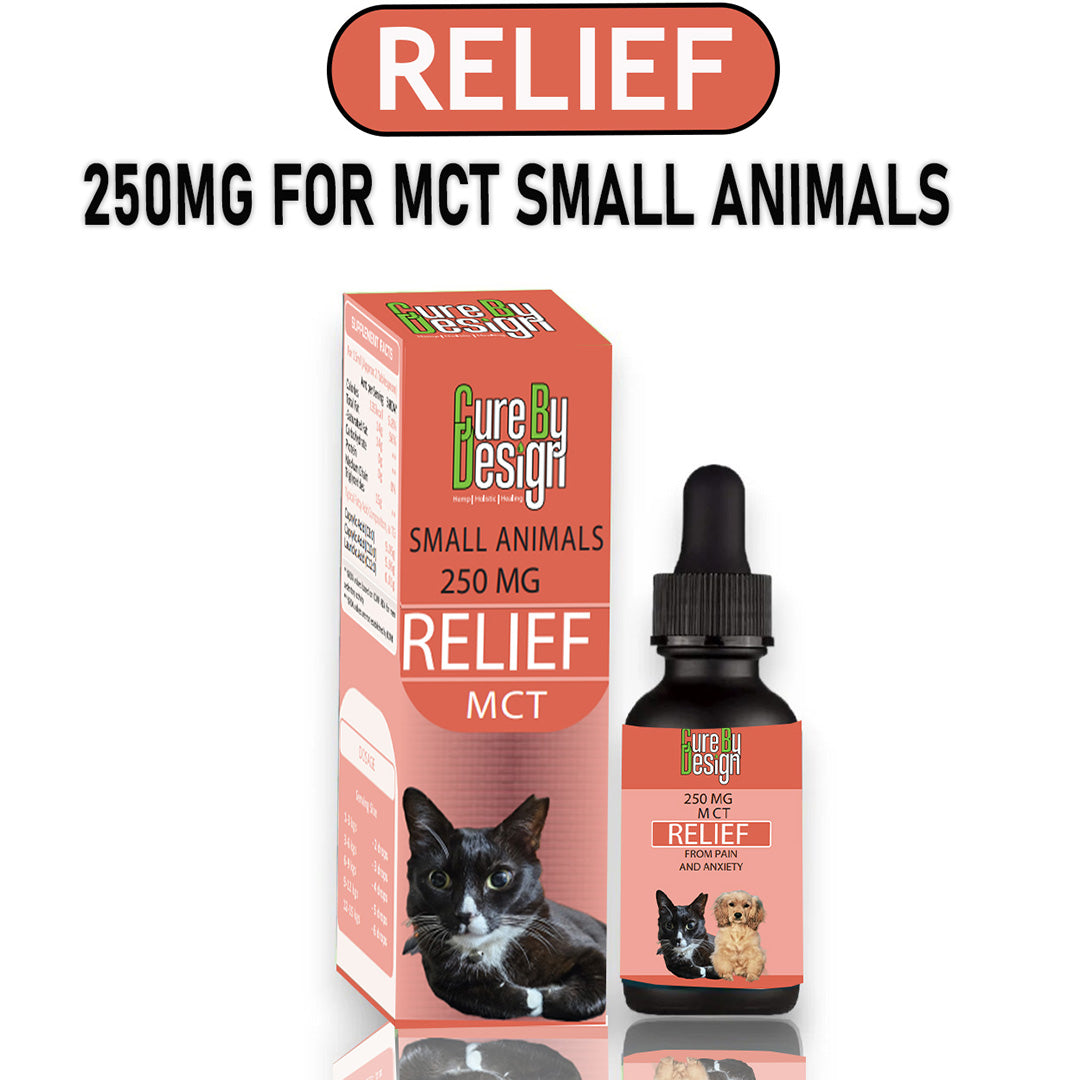 Cure By Design Relief for Dogs & Cats | 250mg CBD(MCT) 30ml