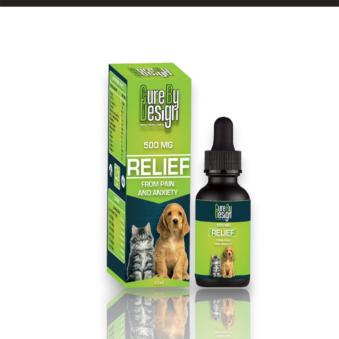 Cure By Design Relief for Dogs & Cats | 500mg CBD 30ml