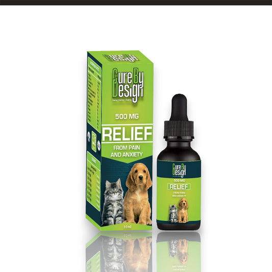 Cure By Design Relief for Dogs & Cats | 500mg CBD 30ml