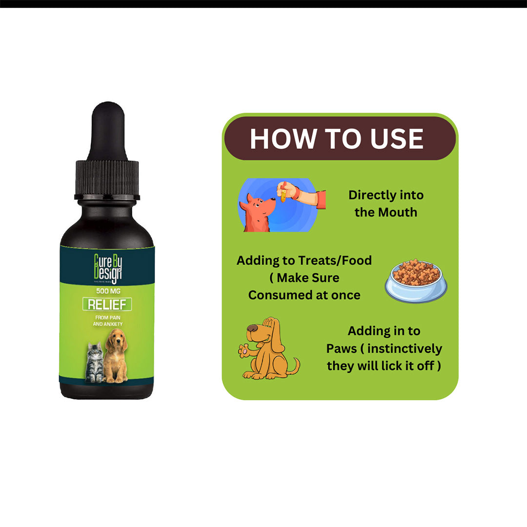 Cure By Design Relief for Dogs & Cats | 500mg CBD 30ml