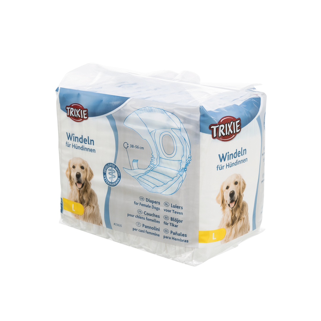 Trixie Diapers for female dogs, M–L: 36–52 cm, 12 pcs