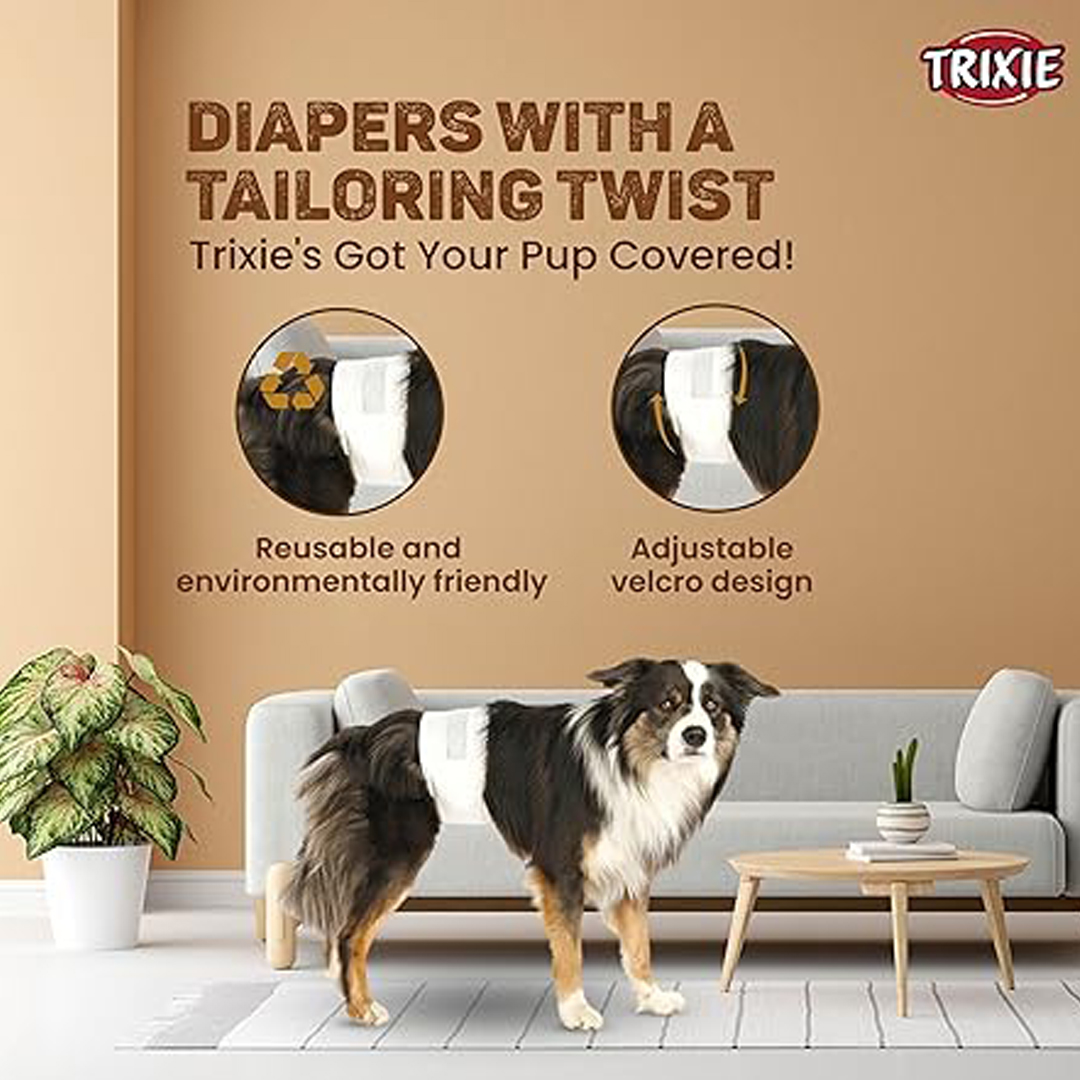 Trixie Diapers for female dogs, M–L: 36–52 cm, 12 pcs