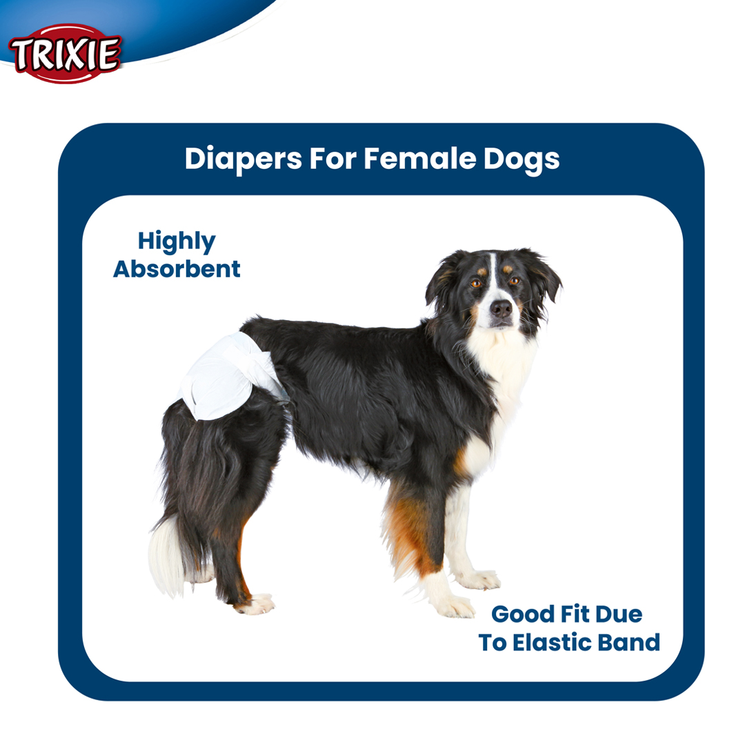 Trixie Diapers for female dogs, S–M: 28–40 cm, 12 pcs