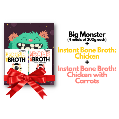 Doggos Combo Pack ( Travel size pack + 2 flavours of Instant Bone Broth)