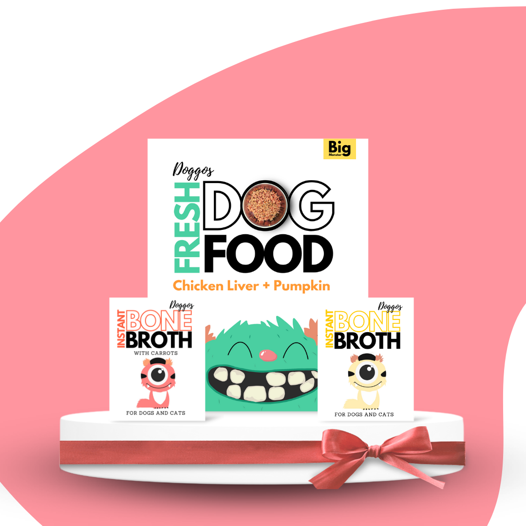 Doggos Combo Pack ( Travel size pack + 2 flavours of Instant Bone Broth)