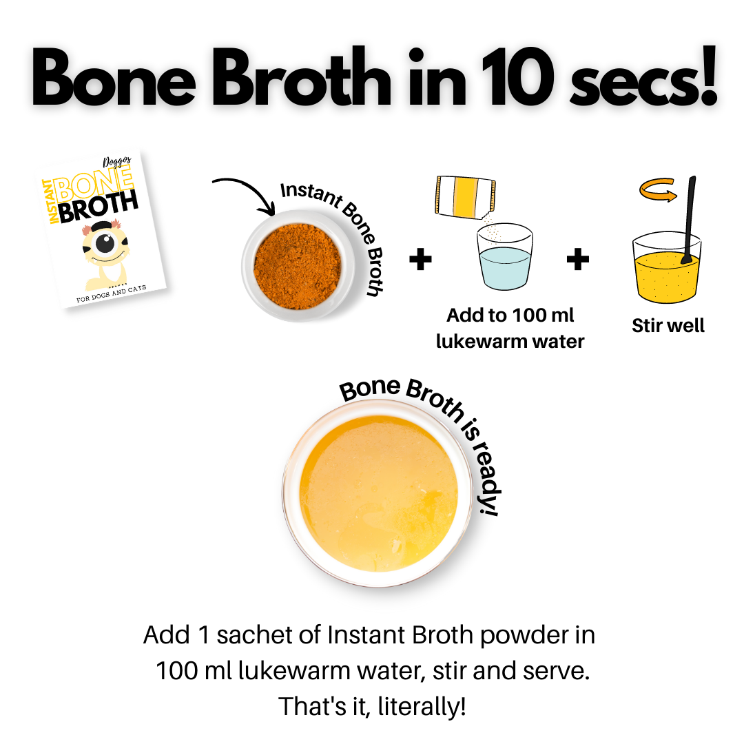 Doggos Instant Chicken Bone Broth Gut Formula (Makes 5 x 100ml)
