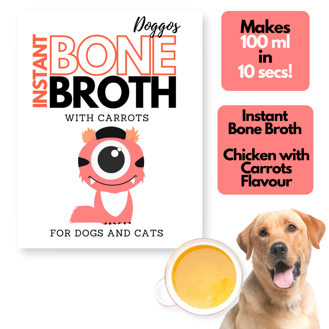 Doggos Instant Chicken and Carrots Bone Broth Gut and Vision Formula (Makes 100ml)