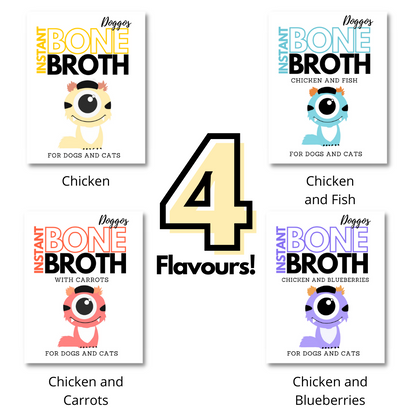 Doggos Instant Chicken and Carrots Bone Broth Gut and Vision Formula (Makes 100ml)