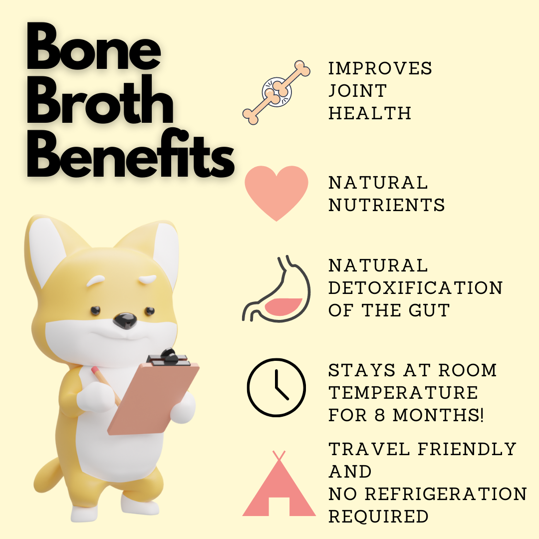 Doggos Instant Chicken and Carrots Bone Broth Gut and Vision Formula (Makes 5 x 100ml)