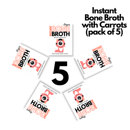 Doggos Instant Chicken and Carrots Bone Broth Gut and Vision Formula (Makes 5 x 100ml)
