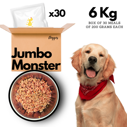 Doggos Real Fresh Adult Dog Food Monthly Pack for Big Breeds 6 Kg (30 meals x 200g)