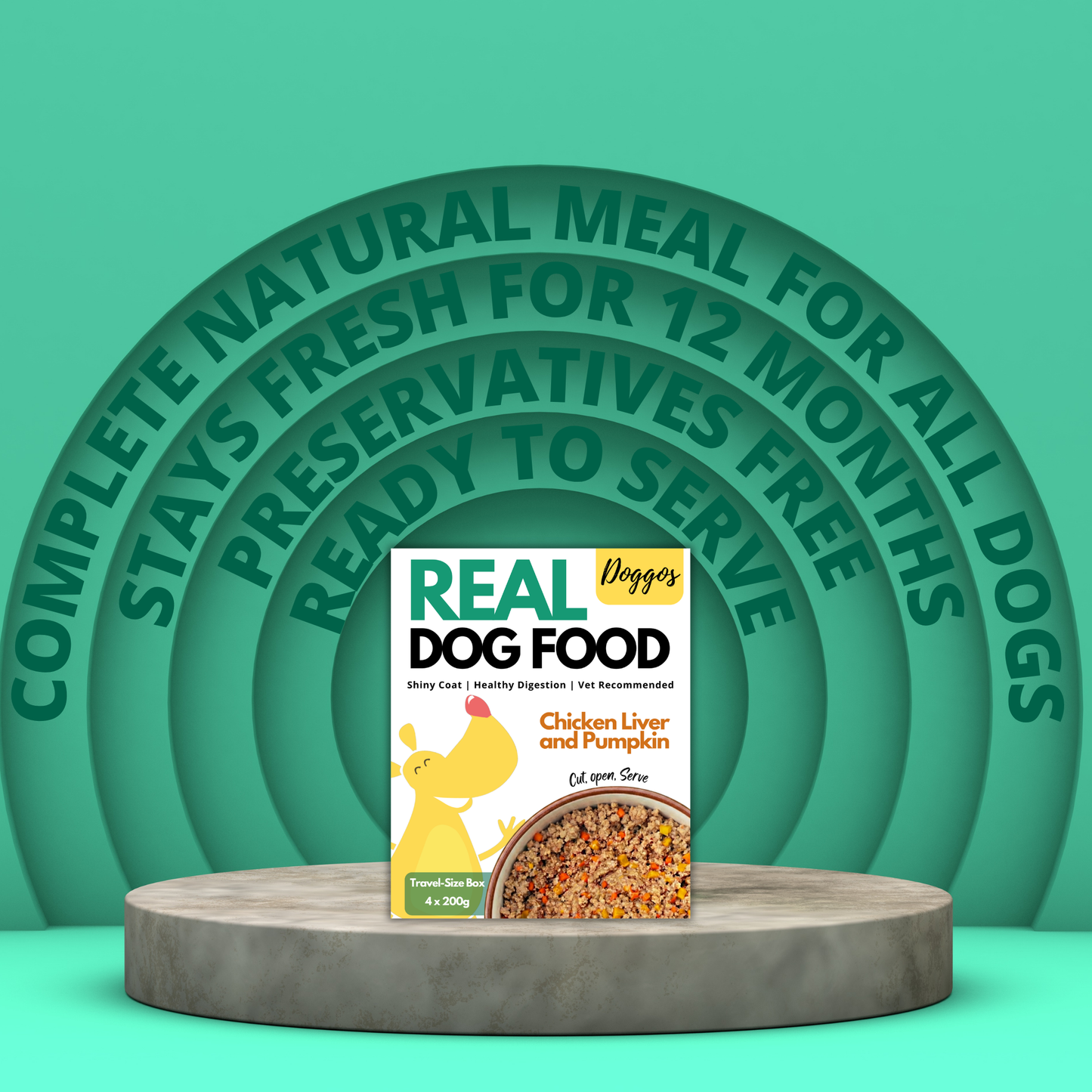 Doggos Real Fresh Adult Dog Food Travel Size Pack 800g (4x200g)