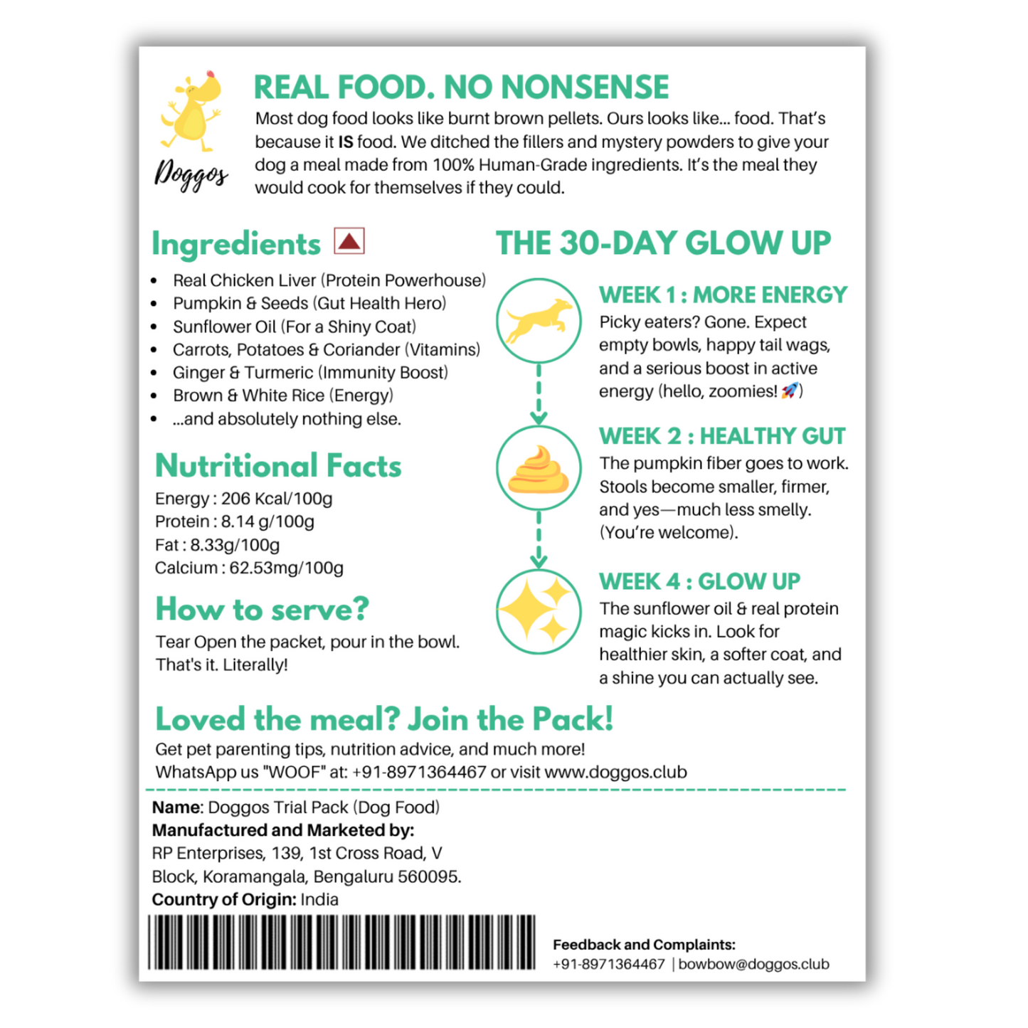 Doggos Real Fresh Adult Dog Food Trial Pack (150g)