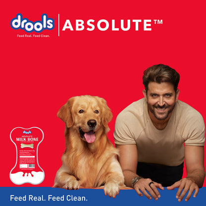 Drools Absolute Milk Bone Jar, Dog Treats - 40 Pieces (600 g) - NEW