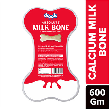 Drools Absolute Milk Bone Jar, Dog Treats - 40 Pieces (600 g) - NEW