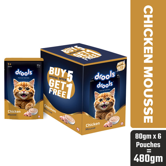 Drools Chicken Mousse Cat 80gm (5+1) Pc