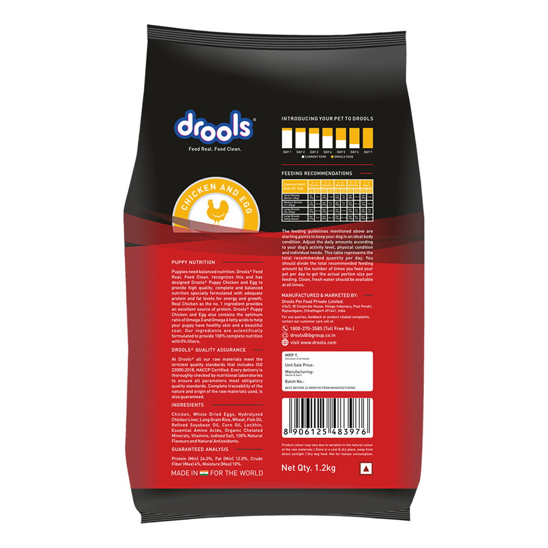 Drools Chicken Egg Puppy 1.2kg Promo