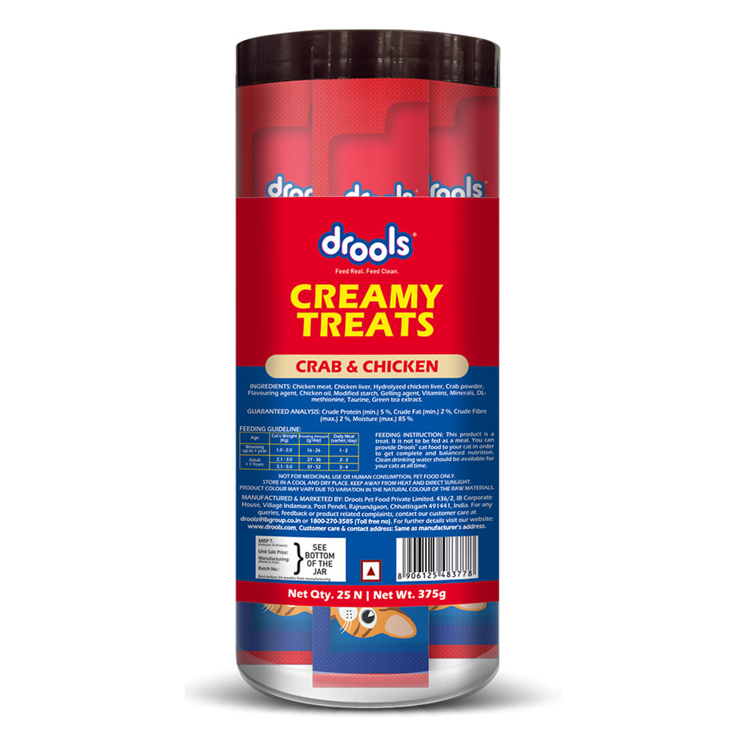 Drools Creamy Treats Crab & Chicken 25Pcs