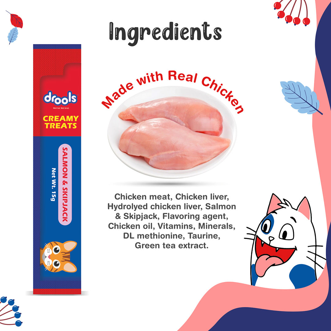 Drools Creamy Treats Salmon & Skipjack 25Pcs
