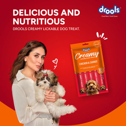 Drools Dog Treats, Creamy Chicken & Carrot 5 Sticks Tasty & Nutritious Snack for All Breeds, (15g x5) ,75g