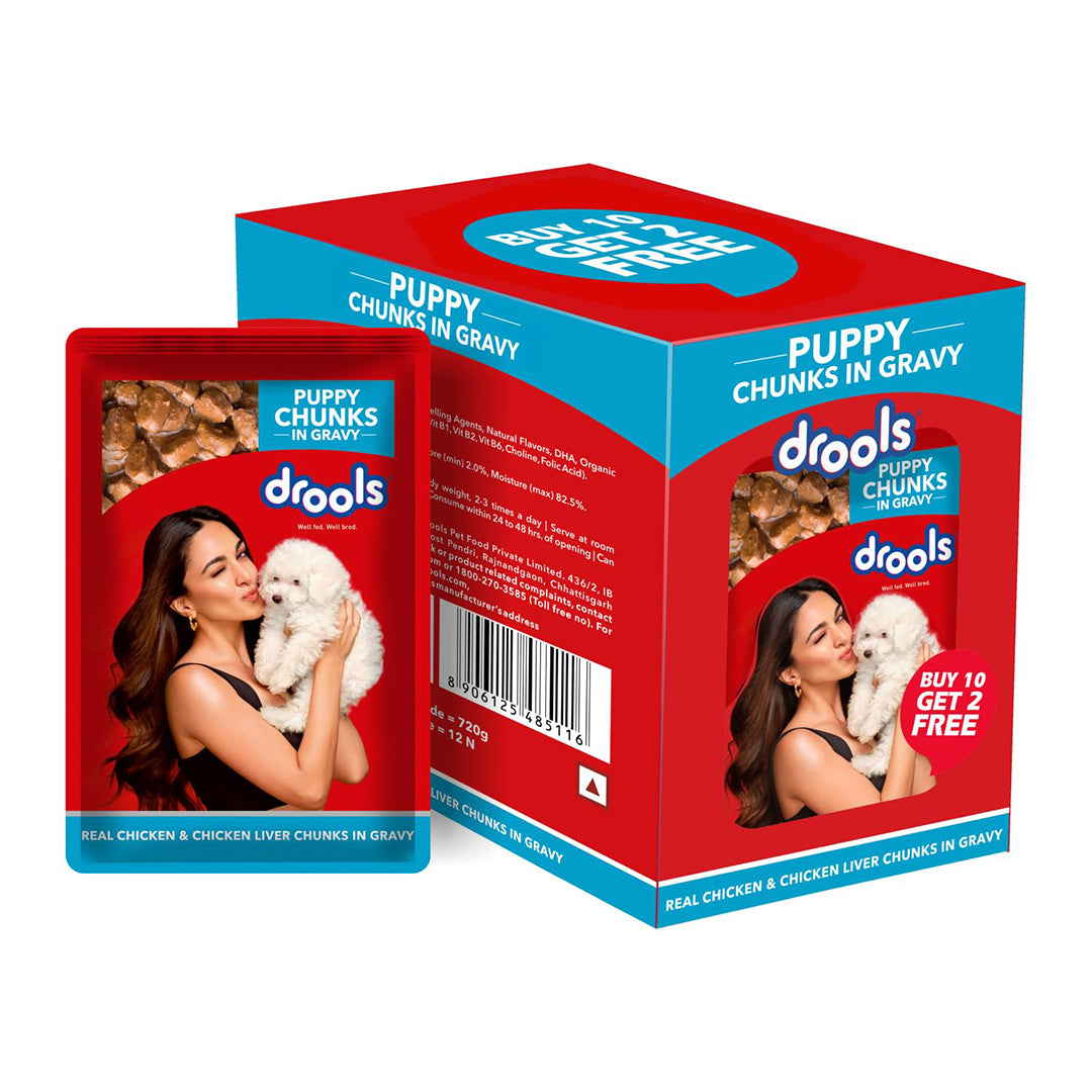 Puppy Chicken Chunks Gravy 60g (10+2)Pc