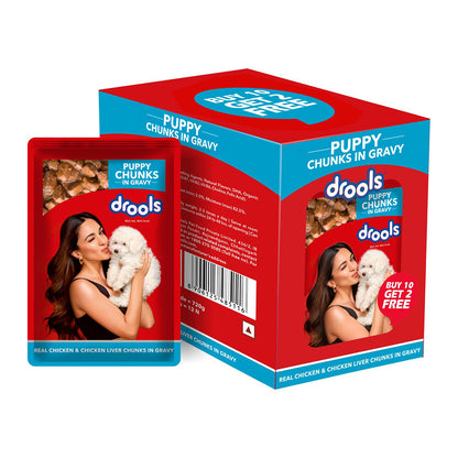 Puppy Chicken Chunks Gravy 60g (10+2)Pc