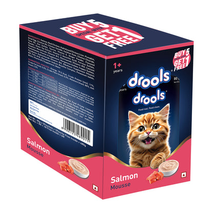 Drools Salmon Mousse Cat 80gm (5+1) Pc