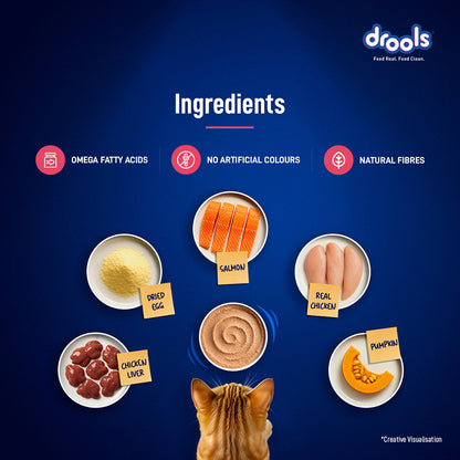 Drools Salmon Mousse Cat 80gm (5+1) Pc