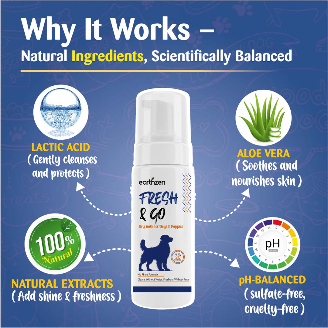 Earthzen Fresh & Go Dry Shampoo Dog | 150ml