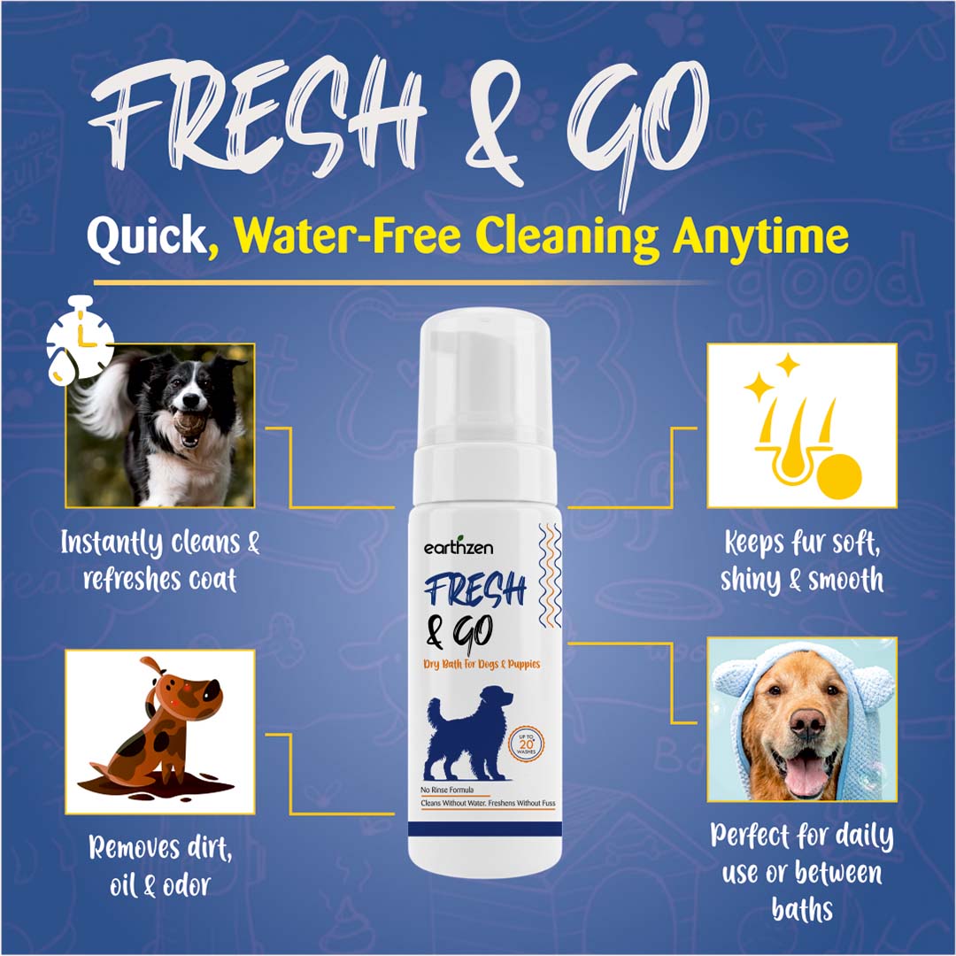 Earthzen Fresh & Go Dry Shampoo Dog | 150ml