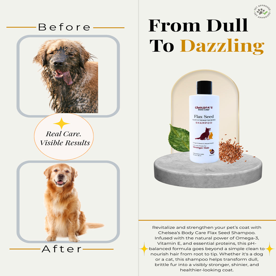 Chelsea’s Flax Seed Hair Strengthening Shampoo for Dogs & Cats