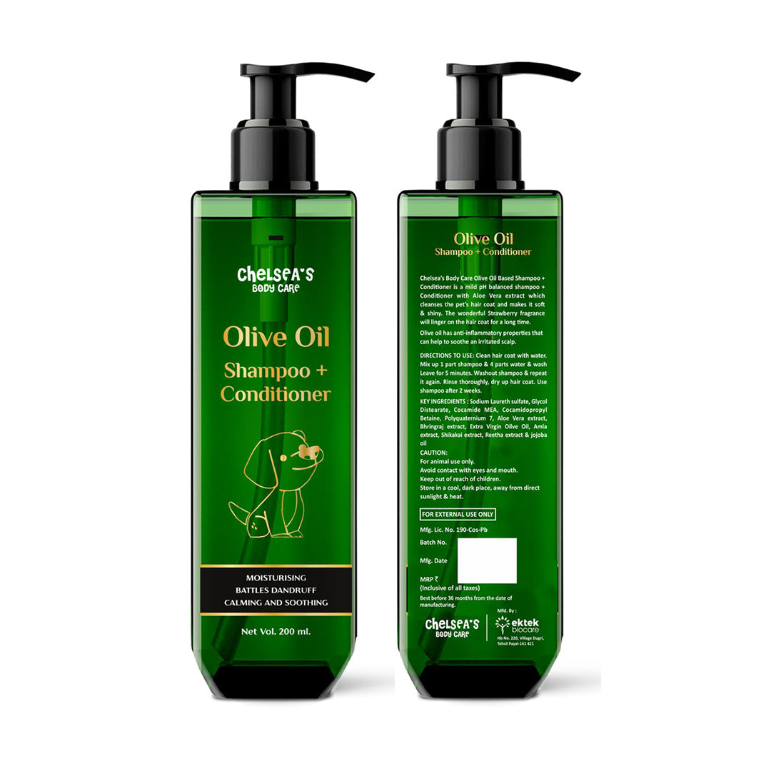 Chelsea’s Body Care Olive Oil Shampoo + Conditioner for Dogs & Cats