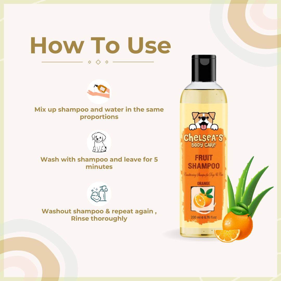 Dr. Chelsea's Orange Fruit Conditing Shampoo for Dogs & Cats